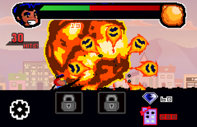 Lee vs the Asteroids screenshot 01 Firey Explosion